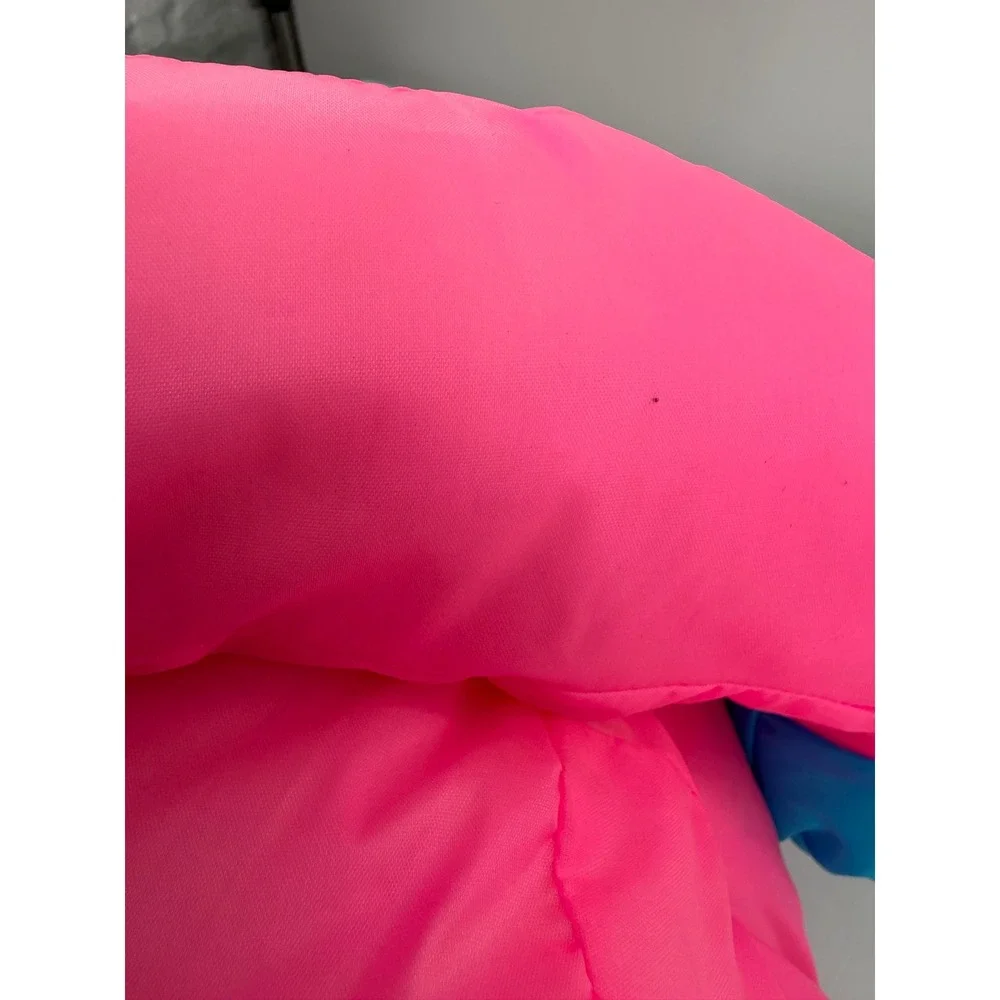 Vintage Nylon Telephone Pillow Kids Neon Pink Blue Rotary Dial Toy Plush New